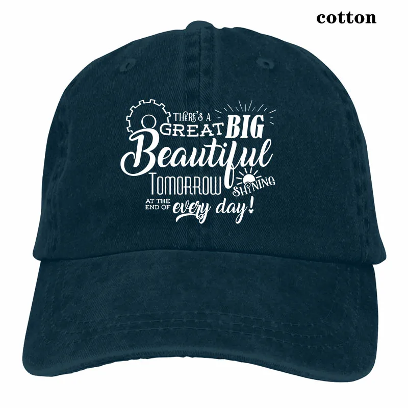 Disneys Carousel of Progress Theres a great big beautiful tomorrow Baseball cap men women Trucker Hats fashion adjustable cap - Цвет: 3-Navy