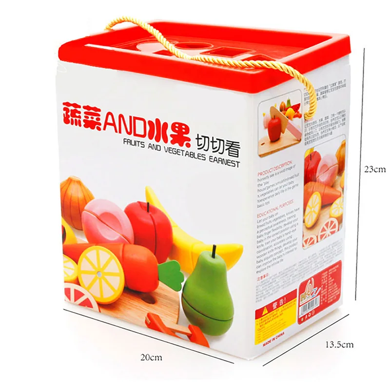 Fun made dinner vegetable Game 14pcs Cutting Fruit Vegetable Pretend Play Children Kids Baby Educational Toy Gift