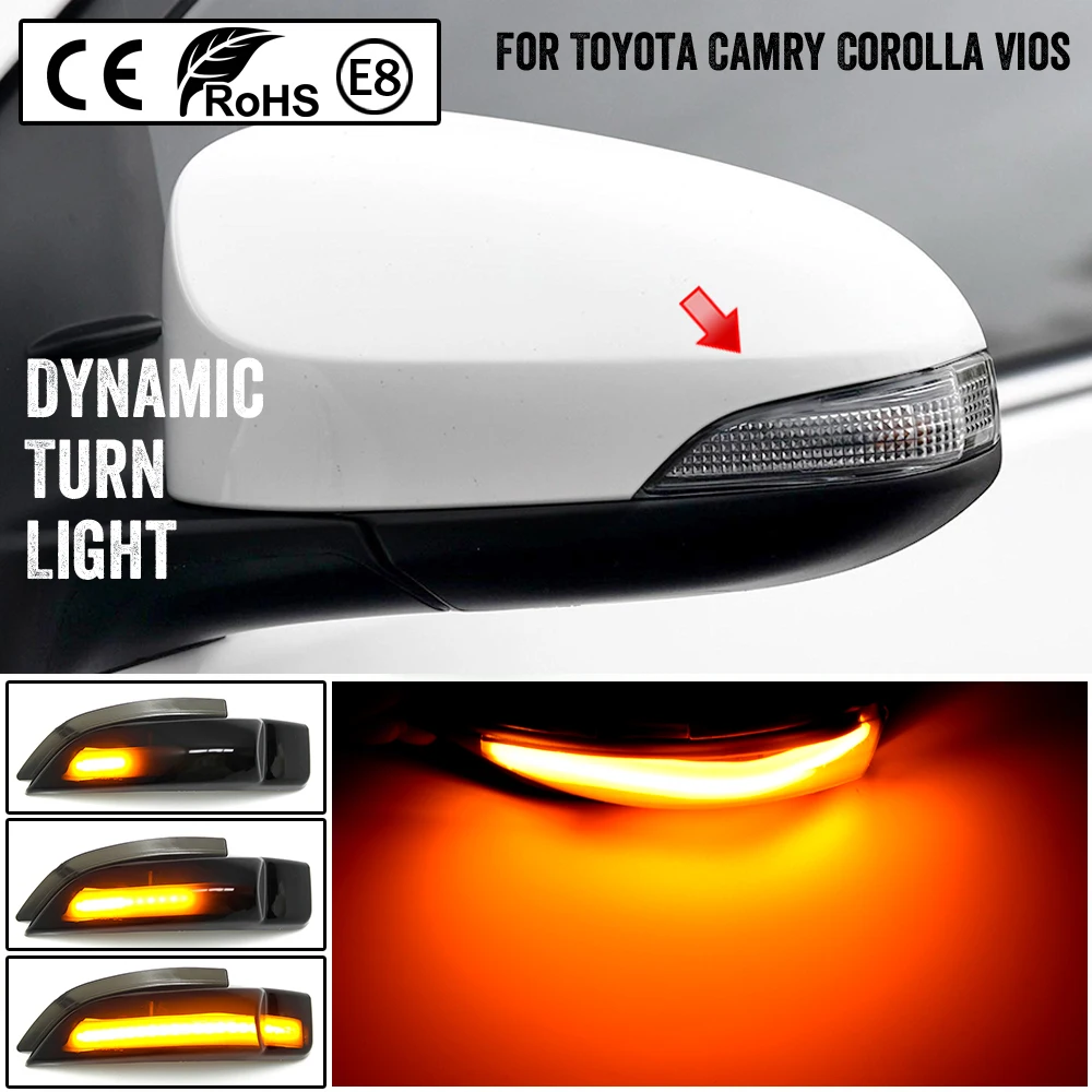 Светодиодный светильник с динамическим поворотным сигналом для Toyota Corolla Camry Prius