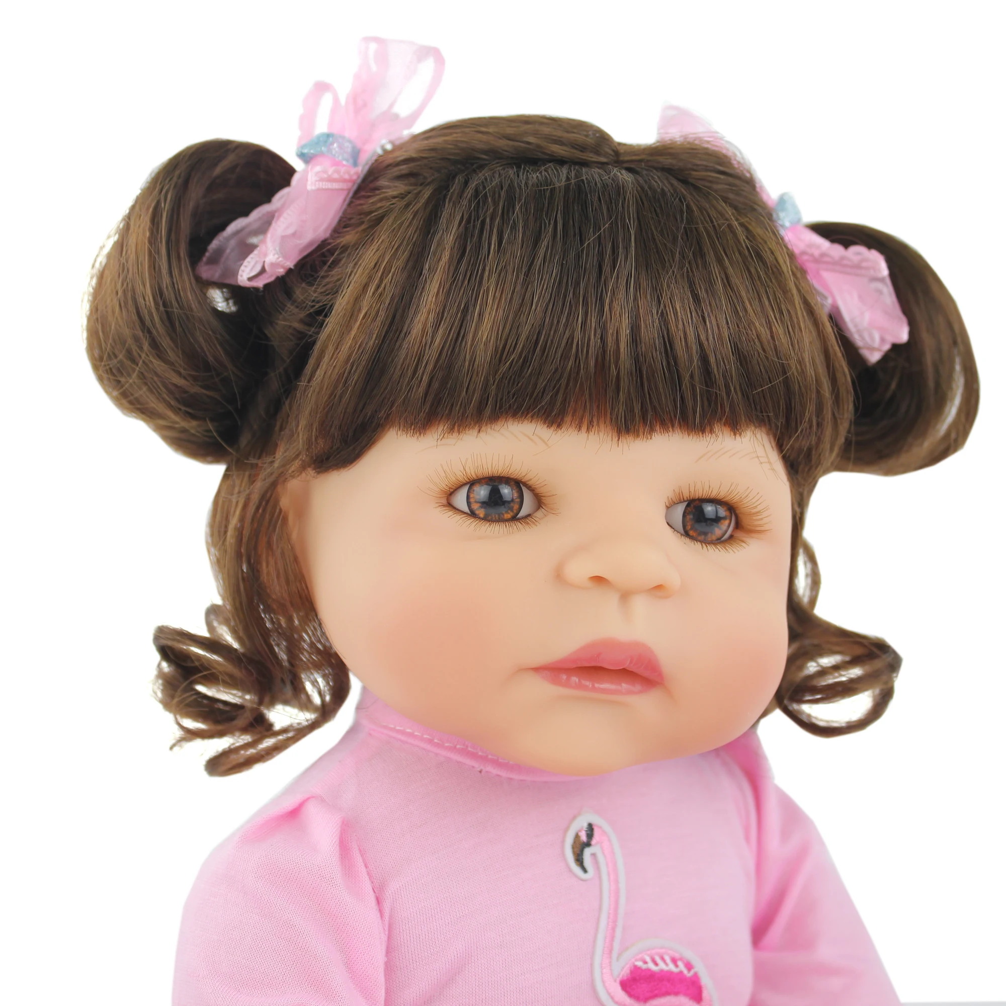 55 см полный Силиконовый Reborn Baby Doll игрушка для девочек новорожденных розовое платье Принцесса малыш живые Младенцы реалистичные Bebe классические Boneca