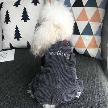 

Newest Design Warm Dog Thickening Four Legs Pet Clothes for Autumn and Winter Fabric Dog Supplies for Pets