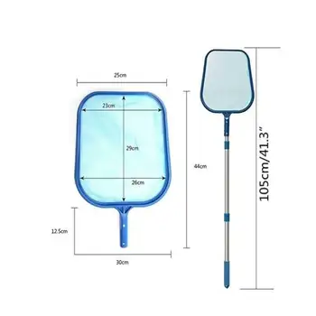 

New Swimming Pool Cleaning Standard Shallow Water Leaf Net With 1 Section 60 Inch/150cm Aluminum Pole