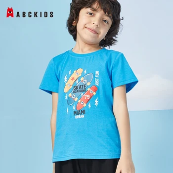 

ABCkids 2-9 Year Baby Boy Solid T shrit Kids 100% Cotton T-shirts Short sleeve Children Boys Tops Sports Tee Shirts Summer Girls