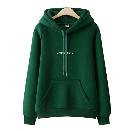 dark green S-4XL хлопковые толстовки женские пальто красные плотные теплые пуловеры с капюшоном женские повседневные свободные макси толстовки женские винно-черные - Цвет: dark green