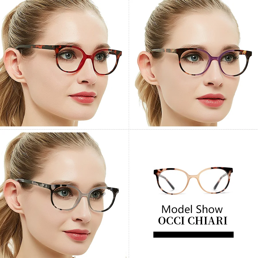 OCCI CHIARI женские круглые очки для чтения Деми пресбиопии очки дальнозоркости очки ридер+ 1+ 1,5+ 2,0+ 2,5+ 3+ 3,5 подарок для мамы