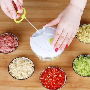 

New Design Manual Meat Grinder Chopper Garlic Cutter Multifunction High Speed Vegetable Fruit Twist Shredder Kitchen Gadgets
