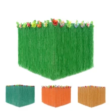 Гавайский стол, юбка для дома, пикника, рождественские танцы, вечерние украшения, обычные Цветочные настольные брюки для женщин