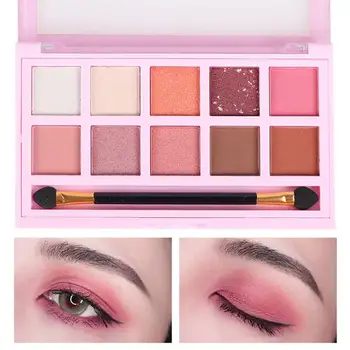 

10-color Shimmer Matte Eyeshadow Palett ePearlescent Charming Long Lasting Waterproof Smudge-proof Colorfast Eye Shadow