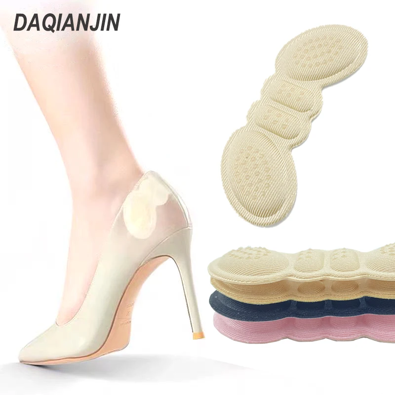 1Pair Women Heel Pads Protective Stickers High Heels Insoles Size Adjust Anti Wear Break Skin Relieve Pain Foot Care Shoe Insert 1pair soft foam insoles high heel shoes pad heel feet stick foot pad cushion insoles relieve pain anti wear stickers feet care