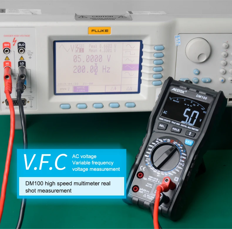 MESTEK DM100 Цифровой мультиметр тестер емкость быстрая скорость DC 10000 отсчетов multimetro цифровой профессиональный анти-ожога сигнализация