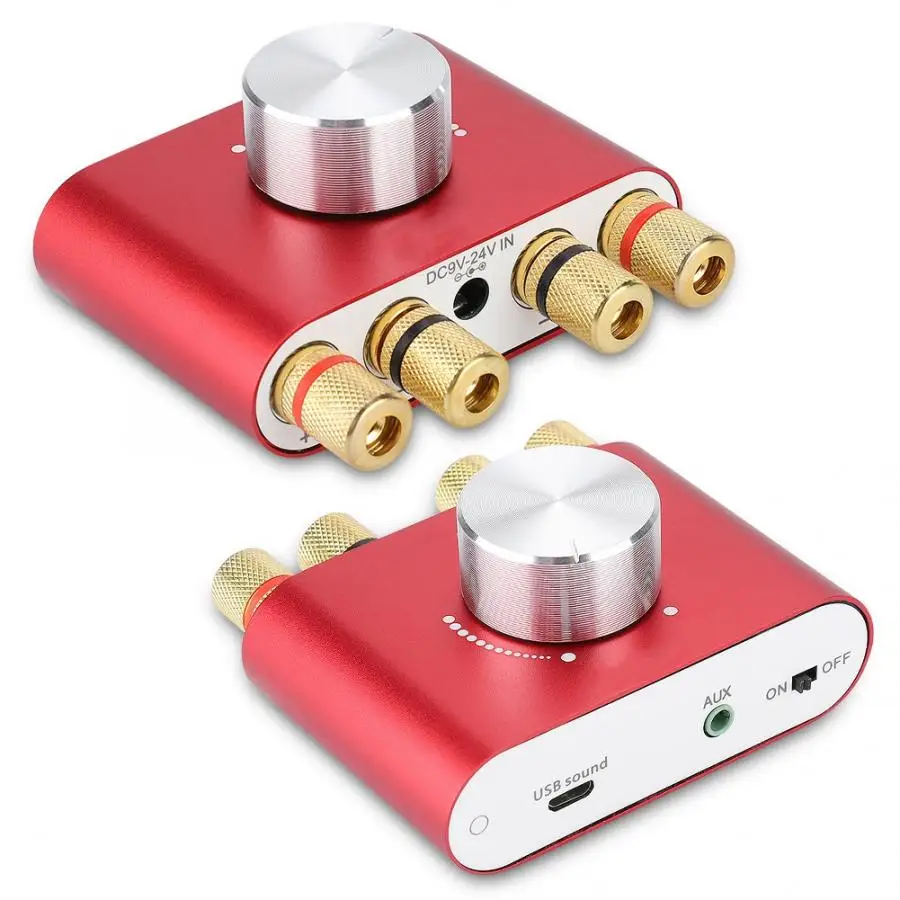50 Вт * 2 HiFi усилитель мини Bluetooth мощности Цифровой стерео аудио плеер Поддержка