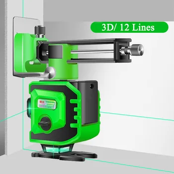 

12 Lines Laser Level 3D Level Self-Leveling 360 Horizontal And Vertical Cross Super Powerful Green Laser Level