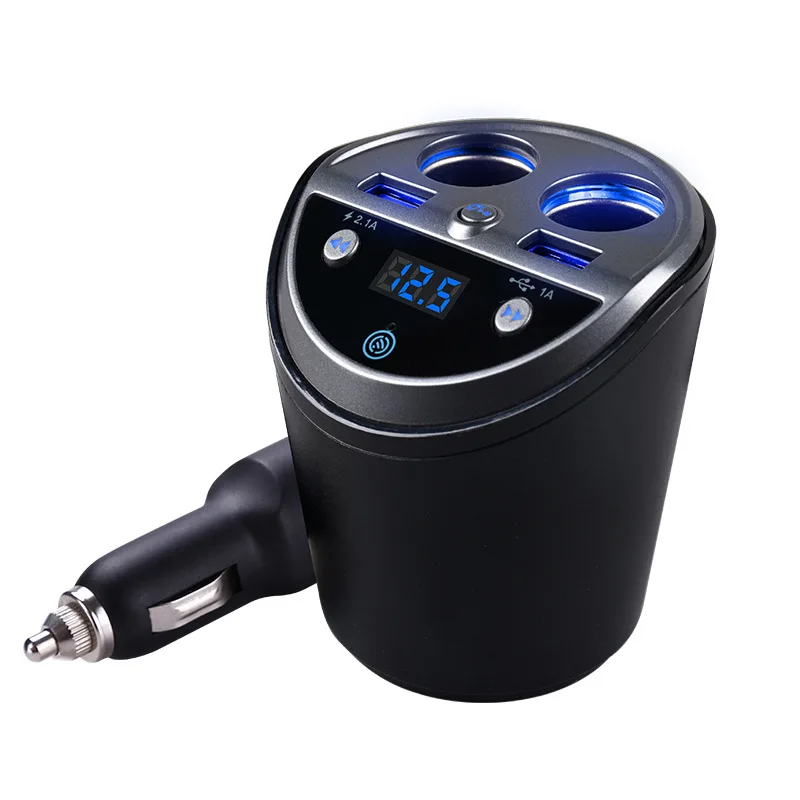 

Manufacturers Direct Selling Car MP3 Bluetooth USB Drive Player Car FM Transmitter Cigarette Lighter One plus Two Cup-Charger