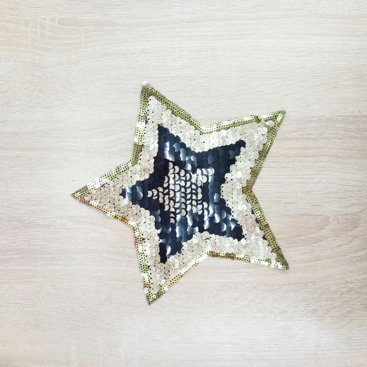 Аксессуары для одежды новая мода пятиконечная звезда яркий экран вышитые бусины