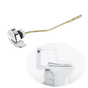 

1PC Angle Fitting Side Mount Toilet Lever Handle for TOTO Kohler Toilet Tank (Silver+Golden)