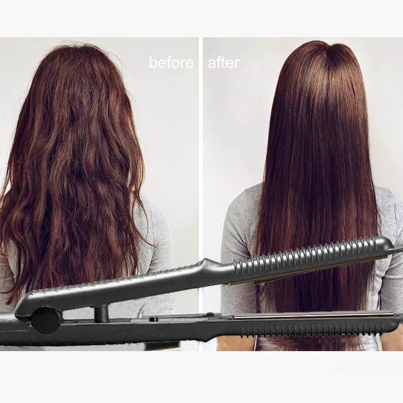 Description Picture 6 of item2 In 1 Hair Straightener Professional Straightening & Curling Irons Narrow Plates Styling Tools Fast Heating Straight Hair Tool
