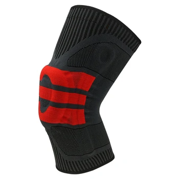 

3D Knee Support Patella Knee Protector Brace Silicone Spring Knee Pad Volleyball Basketball Sports Knitted Compression Elastic K