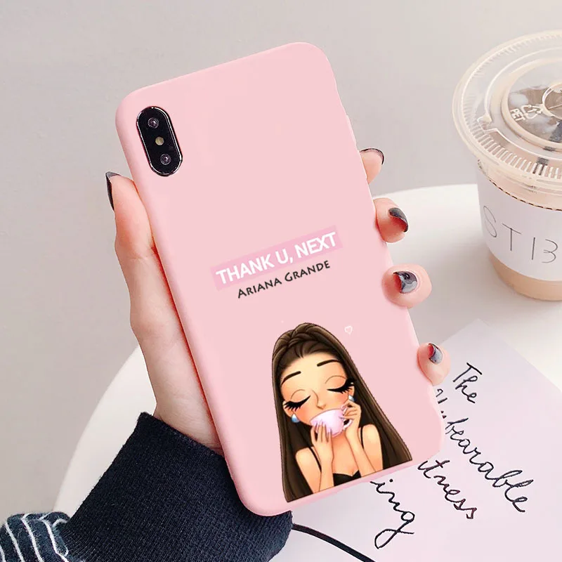 Спасибо Next Ariana Grande Мягкий ТПУ, конфетный чехол для iPhone 11 11PRO MAX X 5 5S 6 6splus 7 8 Plus XR XS MAX