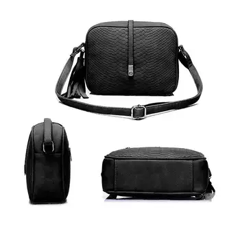 

Fashion Women PU Leather Shoulder Bags Small Retro Crossbody Messenger Bag Handbag with Tassel UND Sale