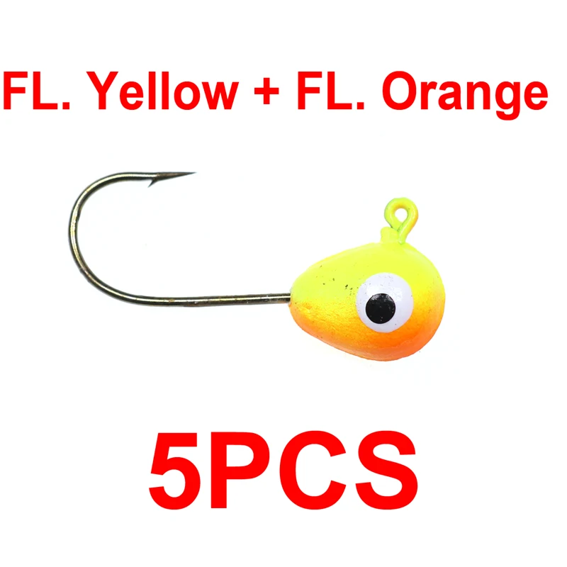 Wifreo 5pcs Floating Popper Fly Head on Jig Hook Bass Popper Panfish Popper  Bugs Tying Hooks Size 2 1/0