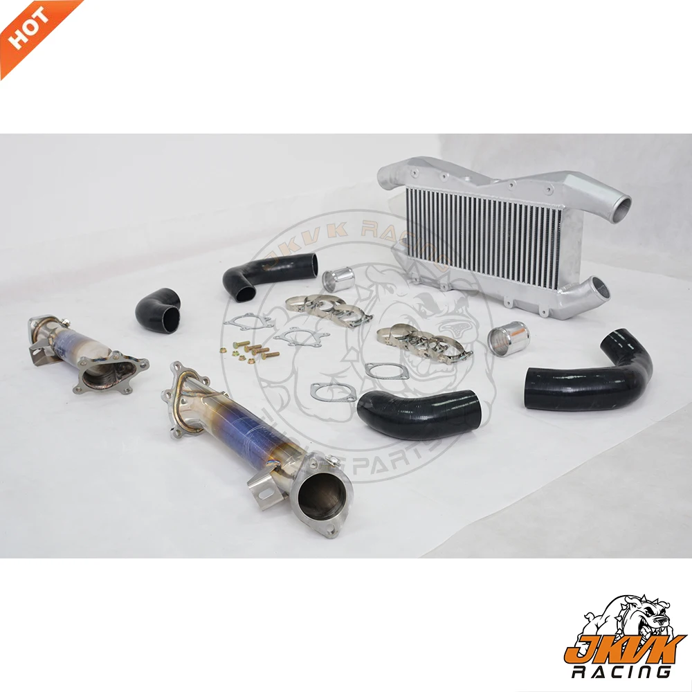 JKVK RACING GT R R35 09-16 TITANIZE CATLESS DOWNPIPE GT-R R35 Переднее Крепление интеркулер производительность интеркулер