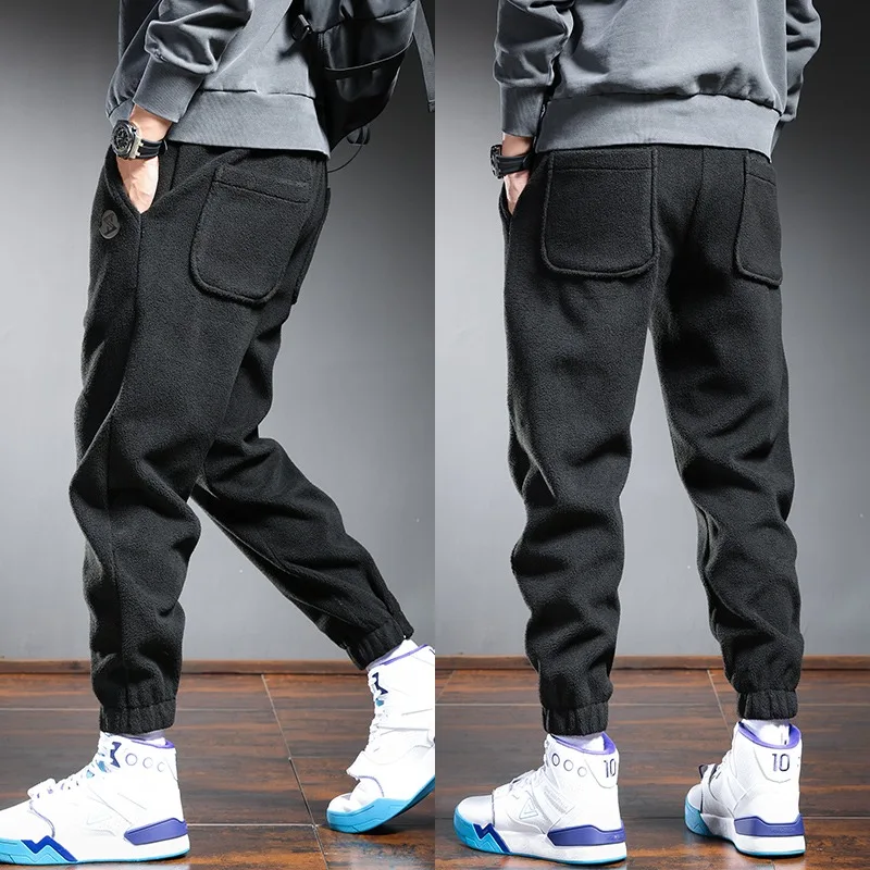 Fashion Baggy Sweatpants Men Casual Sport Pencil Pants Streetwear Joggers Tracksuit Gym Hip Hop Drawstring Sweat Trousers Fleece