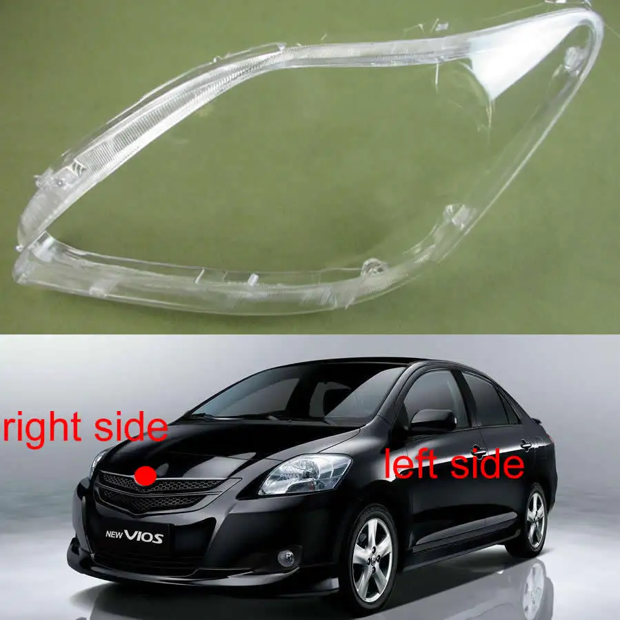 Передние фары для Toyota Vios 2008 2009 2010 2011 2012 2013 стеклянная зеркальная крышка