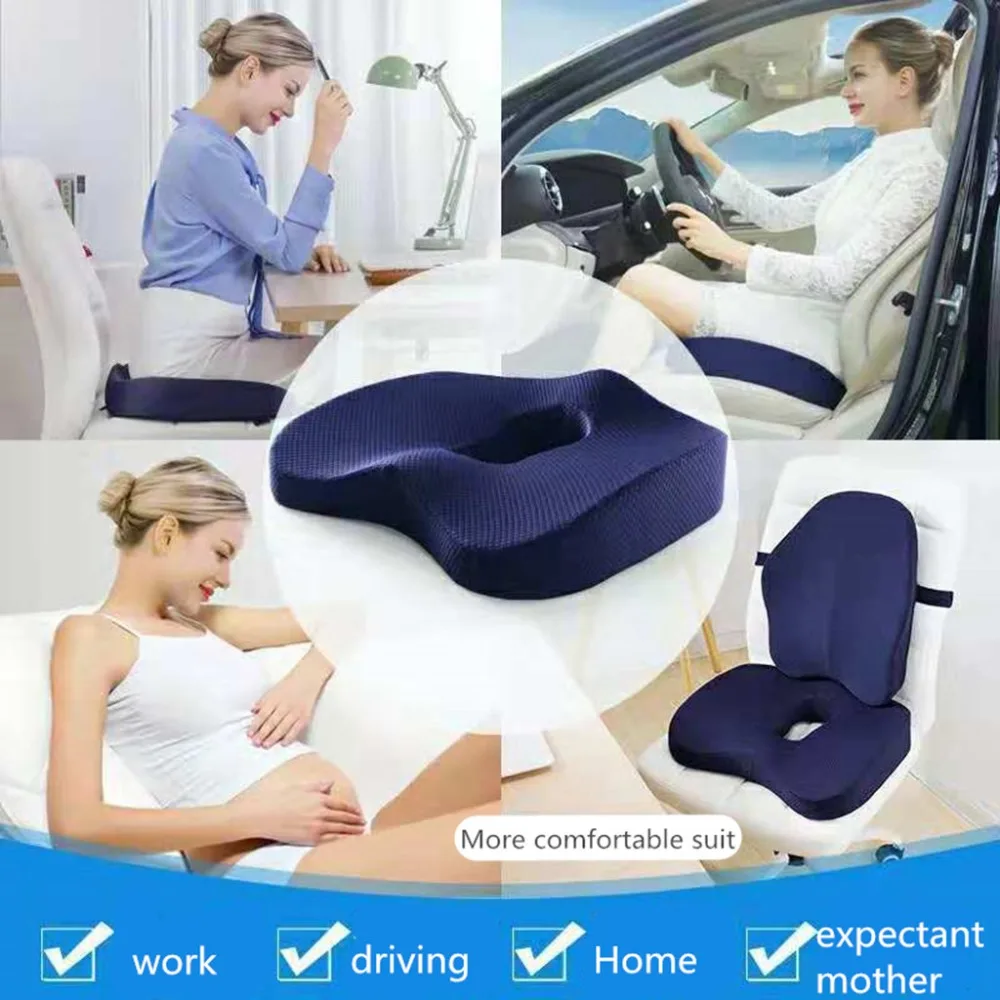 Breathable memory foam seat cushion memory foam seat cushion lower back pain relief suitable for home office 30N28 (1)