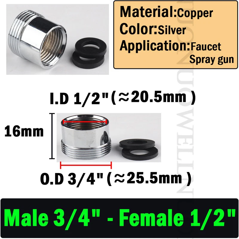 2PCS Kitchen Water Purifier Faucet Aerator Adapter Water Purifier Accessories 1/2\