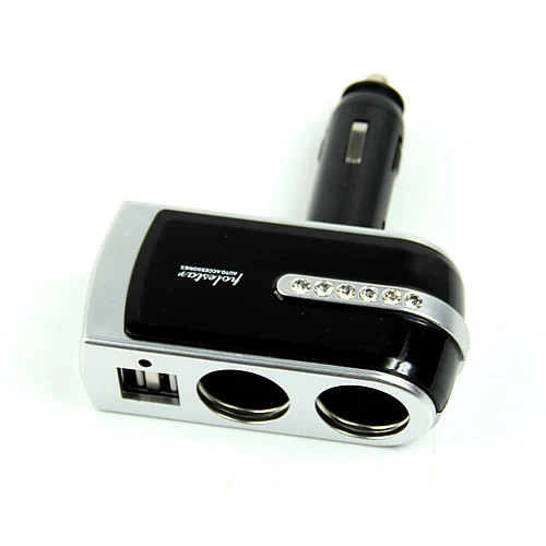 USB порт Автомобильный прикуриватель двойной способ разъем питания сплиттер адаптер зарядное устройство автомобильные аксессуары