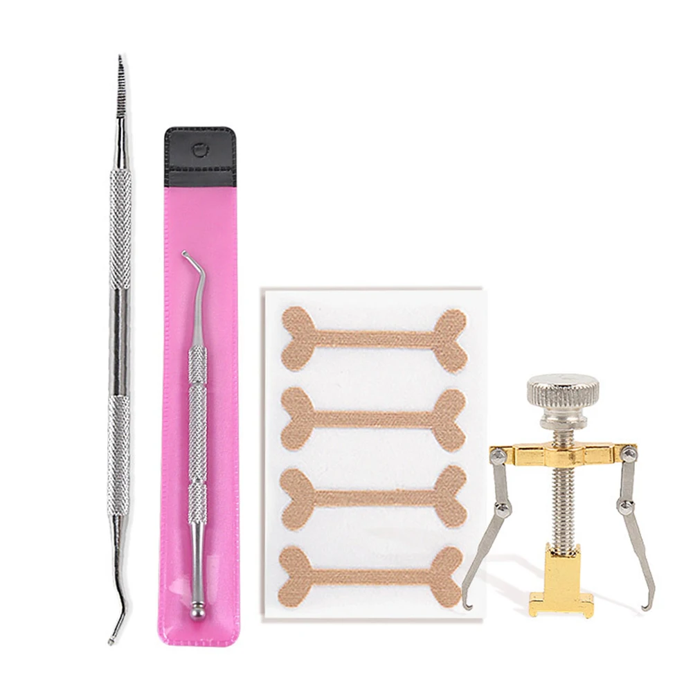 

Ingrown Toenail Correction Tool Set Nail Correction Lifter Pusher Clasp Clip Nail Pedicure Elastic Patch Brace Bunion Corrector
