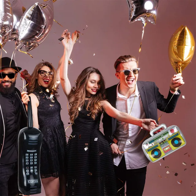 Inflatable Radio Inflatable Mobile Phone Props For 80s 90s Party Supplies Decorations Toys Children Doll Toys For Kid Girls Boys 6