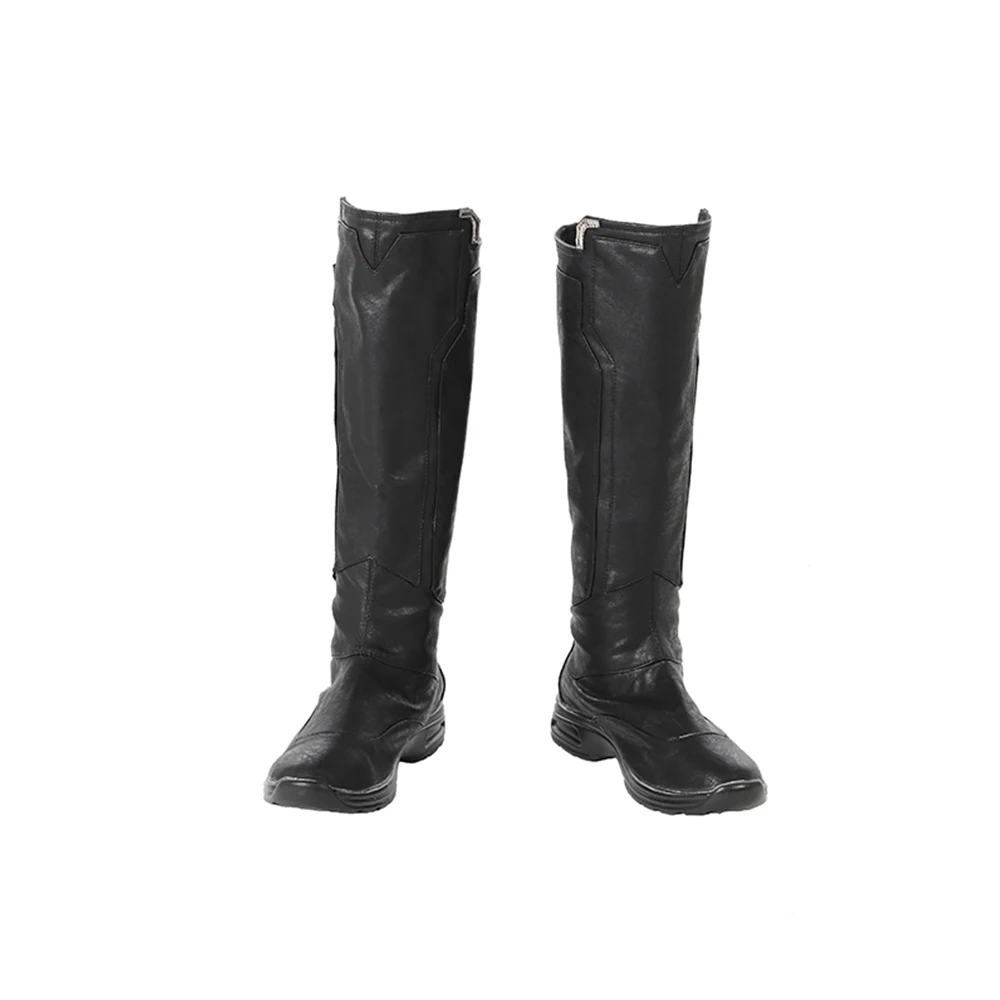 Manluyunxiao Thor Cosplay High Boots Marvel Superhero Thor Odinson Black Shoes Men Halloween Costume For Men Faux Leather