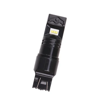 

Automobile LED Tail Lamp T20 CSP 7440 7443 6SMD Import Black Aluminum Highlight Reverse Lamp DC 12-24V White Light Brake Bulbs