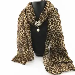 Новинка 2019, Осенний Модный зимний шарф для женщин, леопардовая голова с бурильной отделкой, леопардовая зернистая Подвеска из сплава