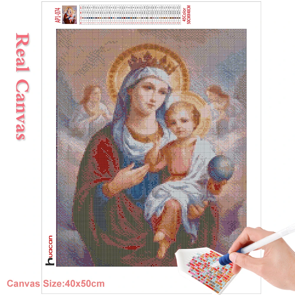 Diamond Painting Religion Icon Full Square Diamond Embroidery Icon Picture Rhinestones Mosaic Cross Stitch Home Decor diamond painting diamond painting accessories