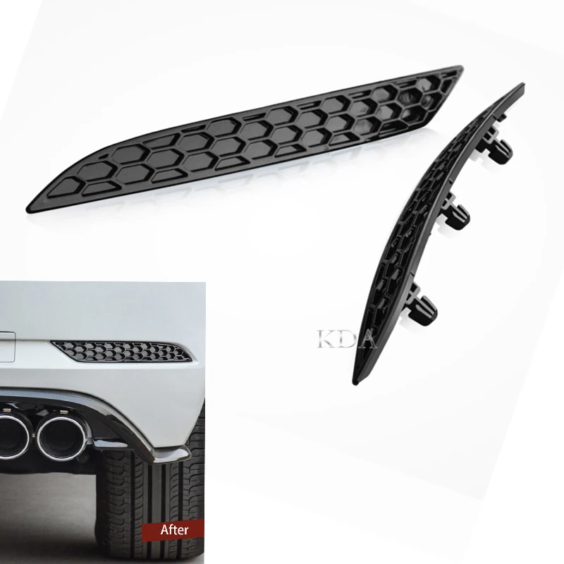 

2Pcs Auto Honeycomb Tail Rear Fog Light Lamp Cover Trim Insert Garnish Reflective Cover For VW Golf 7.5 7 7GTI 7 R-Line R