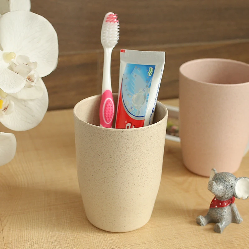 

Nordic Style Plastic Tea Cups Eco-Friendly Wheat Straw Cup Coffee Tea Milk Drink Cup Toothbrush Cup