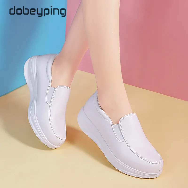 

Casual Wedges Women Shoes New Autumn Woman Shoe Flat Platforms Female Loafers Slip On Walking Women's Shoes Soft Bottom Footwear