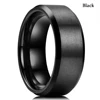 Bagues en acier titane couleur argent 8mm pour hommes et femmes, bagues en acier inoxydable brossé mat, bijoux cadeaux de mariage