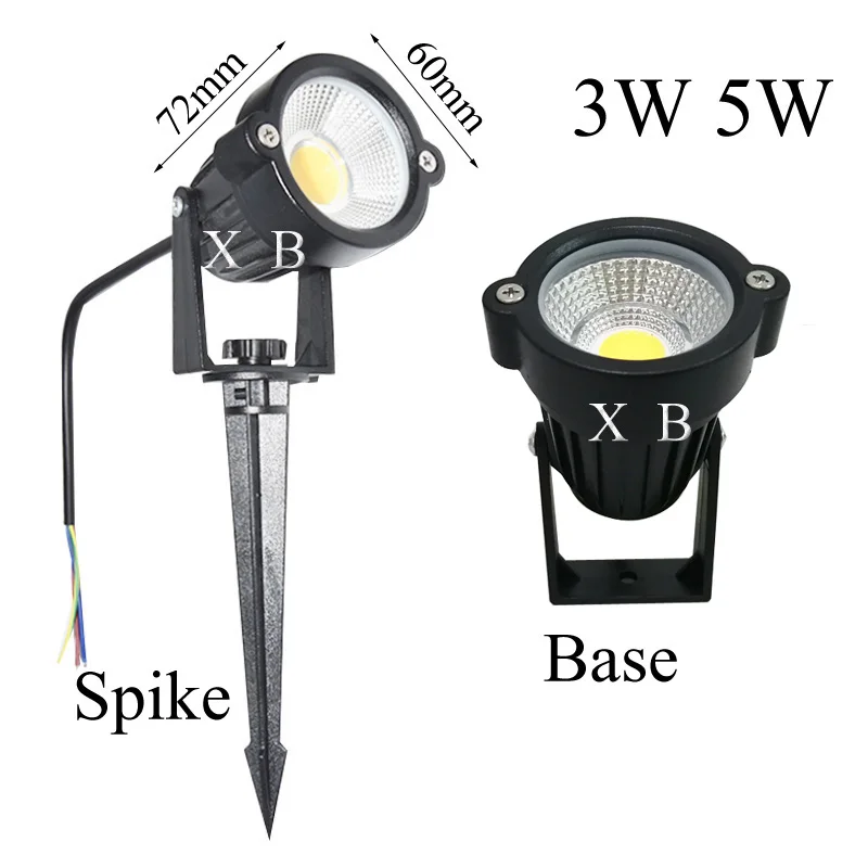 4PCS New Style COB Garden Lawn Lamp 220V 110V 12V Outdoor LED Spike Light 3W 5W 10W Path Landscape Waterproof Spot Bulbs garden lights