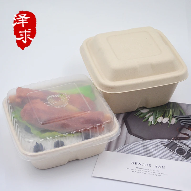 ZEQIU раскладушка Одноразовые эко контейнеры Microwavable навесная коробка Ресторан Carryout Ланч еда на вынос хранение еда обслуживание