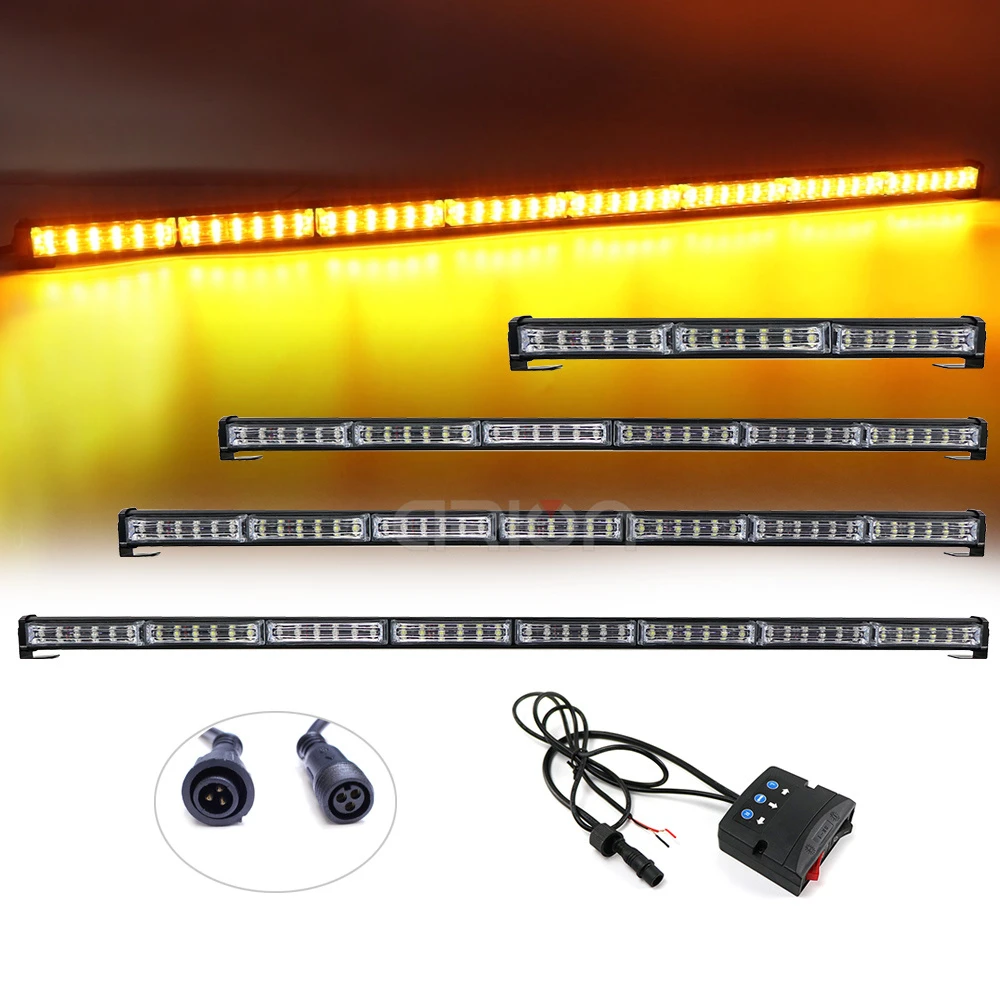 30" 41" 47" 59" Car Truck Traffic Advisor Beacon Strobe Flashing Security  Warning Light Bar Emergency Lights Red Blue Amber|Signal Lamp| - AliExpress