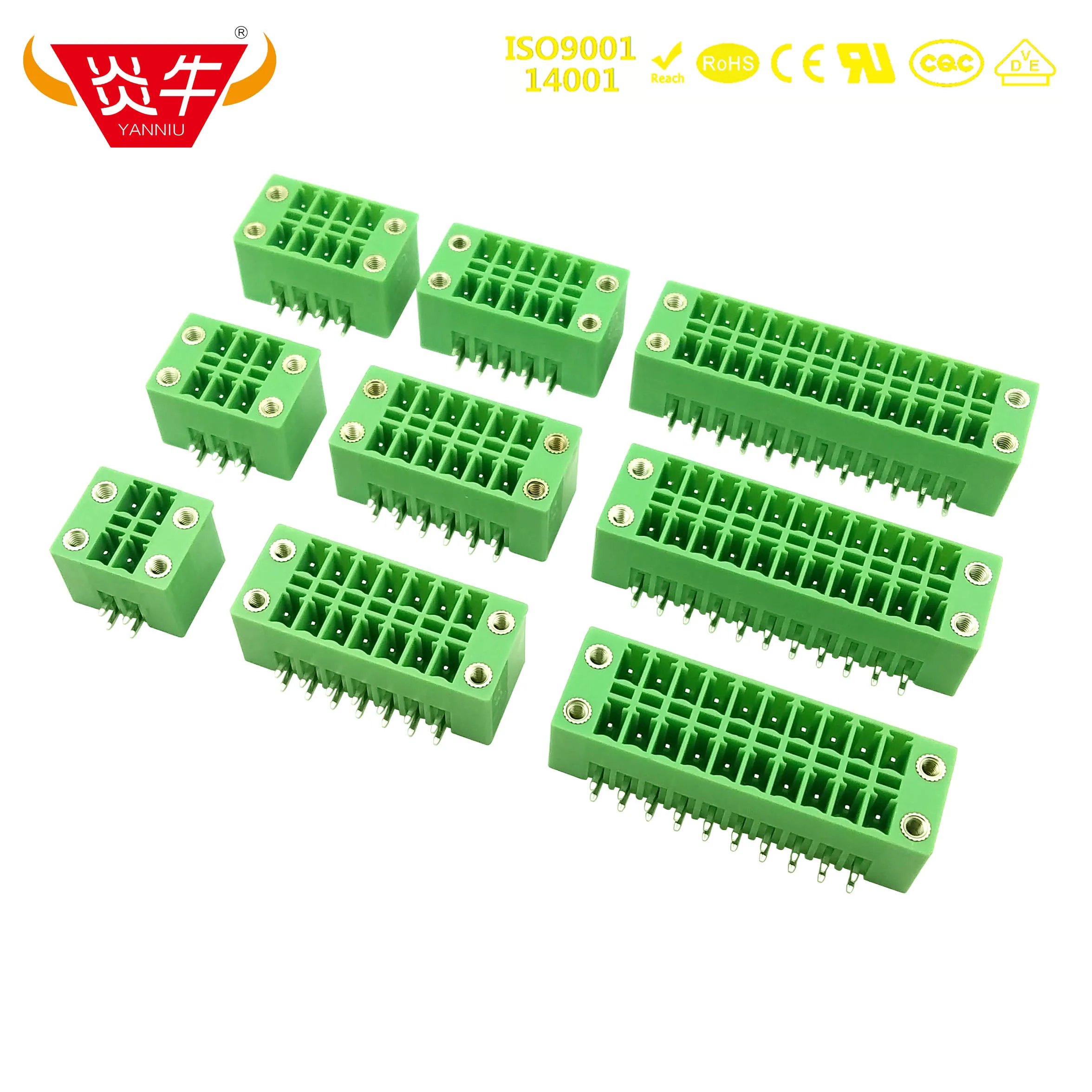 

50Pcs KF2EDGKRM 3.5 2P ~ 12P PCB PLUG-IN TEMINAL BLOCKS 3.5mm 4PIN ~ 24PIN PHOENIX CONTACT DEGSON KEFA YANNIU CONNECTOR