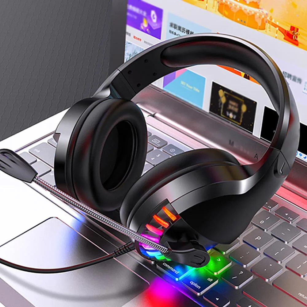 Headset Gaming Headset USB Charging Gaming Headset Wired Headset With Microphone Computer Headset Computer Gaming Headset