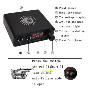 

KISSURE Mini LCD Tattoo Machine Power Voltage Transformer LED Digital Colorful Unit for Tattoo Machine Supply