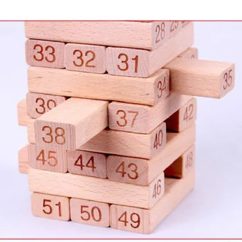 

2020 new Montessori 51-piece digitally stacked children's educational wooden toys