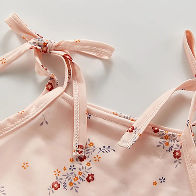 Girls Lemon Print Baby Swimsuits Separate One Piece