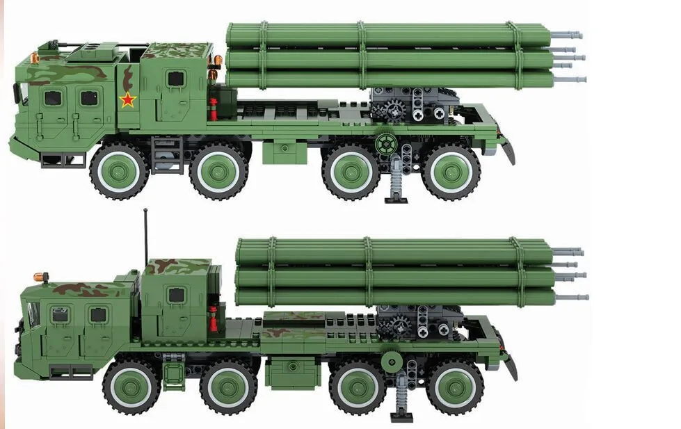 Новинка 8012 Военная серия Китай PHL03 300 мм ракеты модель ракеты Строительный блок Классические игрушки для детей подарок на праздник
