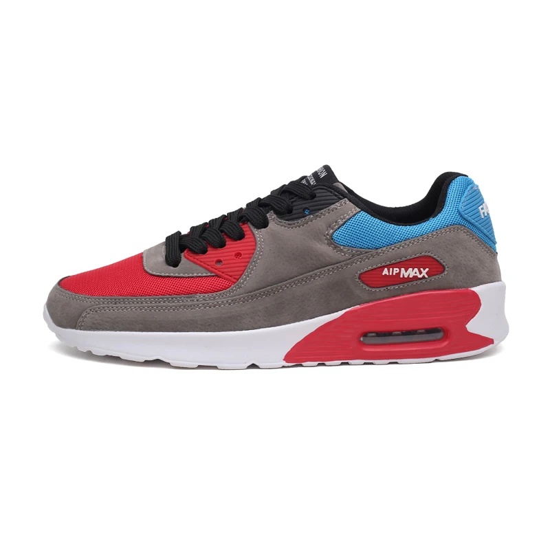 Red grey AIR MAX Trend/Лидер продаж; модные спортивные кроссовки; обувь на воздушной подушке; Баскетбольная обувь; Homme; нескользящая обувь для бега; коллекция года; большие размеры - Цвет: Red grey